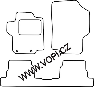 Autokoberce Peugeot 1007 07/2005 - 2009 Carfit (3639)